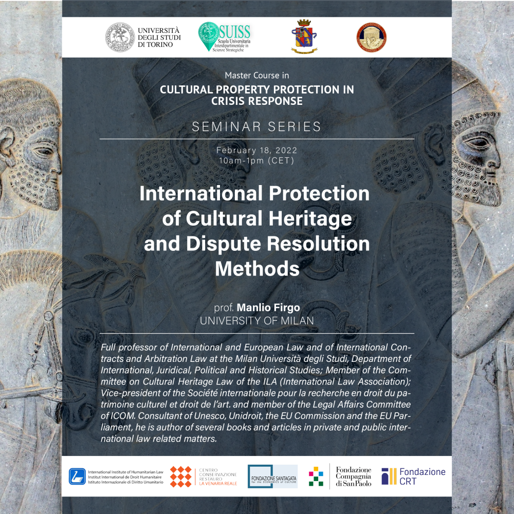 International Protection of Cultural Heritage and Dispute Resolutions Methods