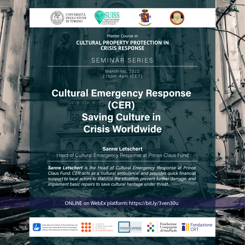 Cultural Emergency Response (CER) – Saving Culture in Crisis Worldwide
